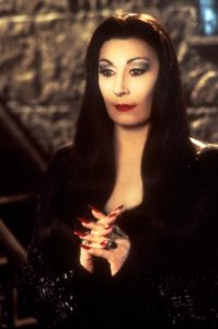 morticia addams fancy dress themed party