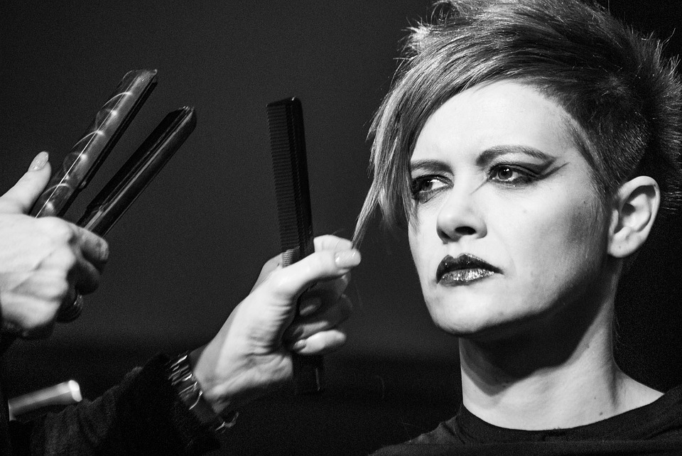 hair injury, model, hair straighteners.