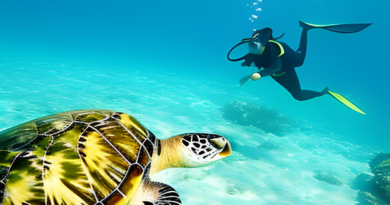 Swimming With Sea Turtles in Barbados
