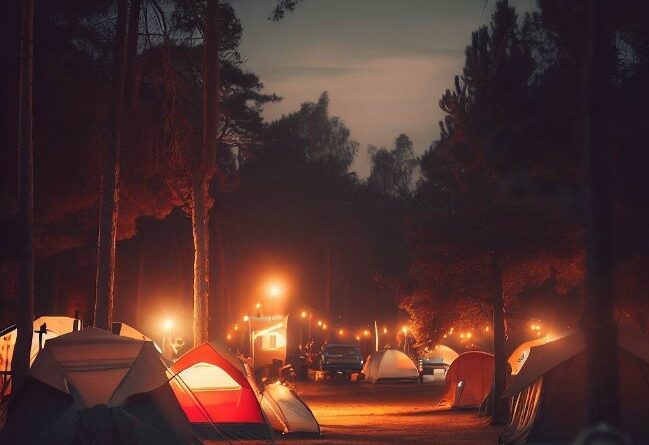 Camp Lighting and a Camp Site